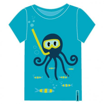 T-shirt dziecięcy Aquawave Octus niebieski ScubaBlueOctopPrint