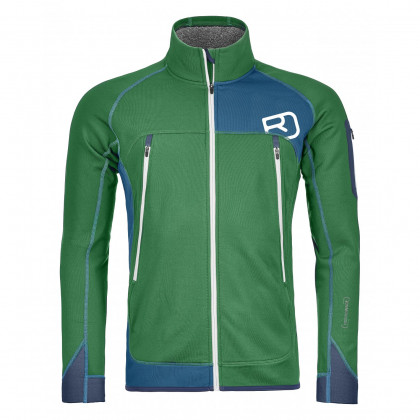 Kurtka męska Ortovox Fleece Plus Jacket zielony/niebieski IrishGreen