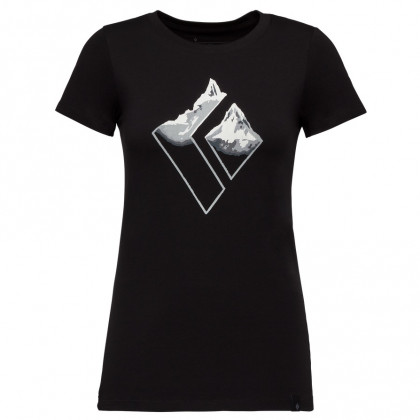 Koszulka damska Black Diamond Mountain Logo SS Tee czarny Black