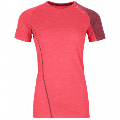 Damska koszulka Ortovox W´s 120 Cool Tec FF TS czerwony HotCoralBlend