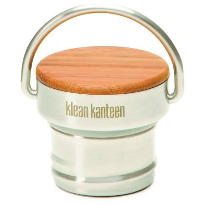 Nakrętka Klean Kanteen Bamboo Cap srebrny BrushedStainless