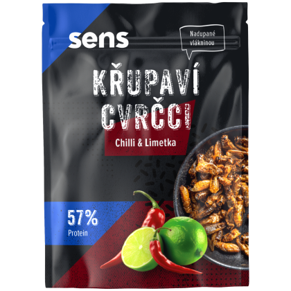 Świerszcze jadalne Sens Chrupiące & prażone świerszcze - Chilli & Limonka 16g