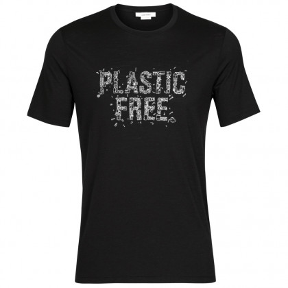 Koszulka męska Icebreaker Tech Lite II SS Tee Plastic Free czarny black