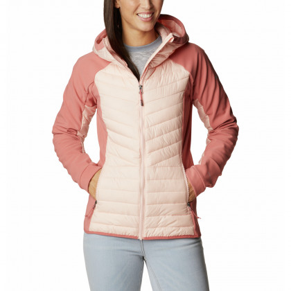Kurtka zimowa damska Columbia Powder Lite™ Hybrid Hooded Jacket różowy Peach Blossom, Dark Coral