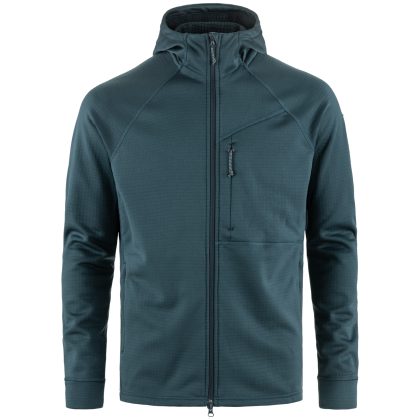 Męska bluza Fjällräven Abisko Grid Fleece Hoodie M niebieski Mountain Blue