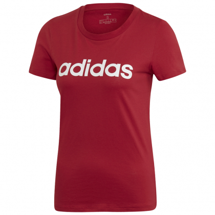 Koszulka damska Adidas W E LIN SLIM T czerwony