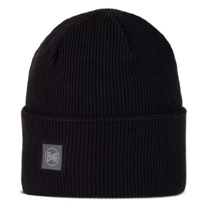 Czapka Buff Crossknit Beanie czarny SOLID BLACK