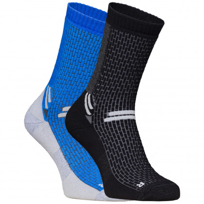 Skarpetki High Point Trek 4.0 Socks (Double pack) niebieski/czarny Black / Celery