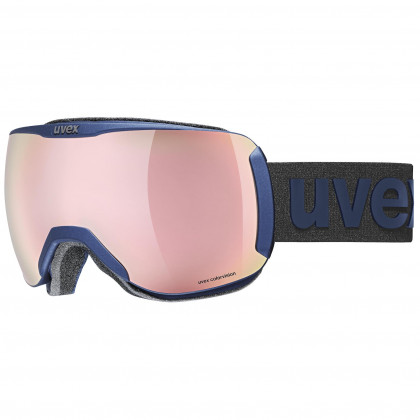 Gogle narciarskie dla kobiet Uvex Downhill 2100 WE niebieski navy mat SL/rose-green
