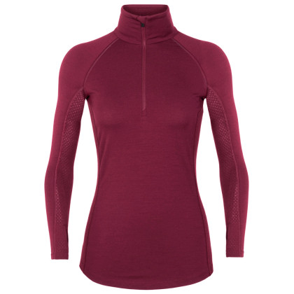 Bluza damska Icebreaker 200 Zone LS Half Zip bordowy cherry