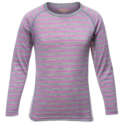 T-shirt dziecięcy Devold Breeze Kid Shirt (2018) różowy  Peony stripes