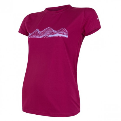 Damska koszulka Sensor Coolmax Fresh PT Mountains fioletowy Lilla
