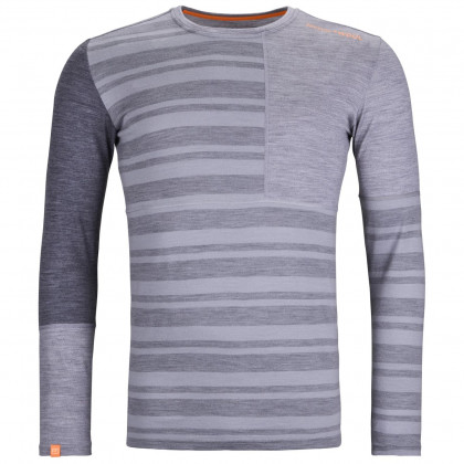 Męska koszulka Ortovox 185 Rock'N'Wool Long Sleeve M zarys grey blend