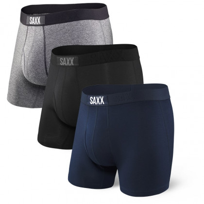 Bokserki Saxx Vibe Boxer Modern Fit 3-pack czarny/szary Black/Grey/Blue