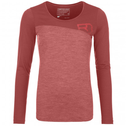 Damska koszulka Ortovox W's 150 Cool Logo LS czerwony Blush
