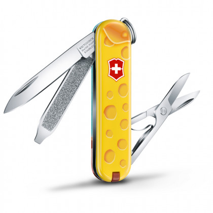 Składany nóż Victorinox Classic LE Alps Cheese żółty/niebieski