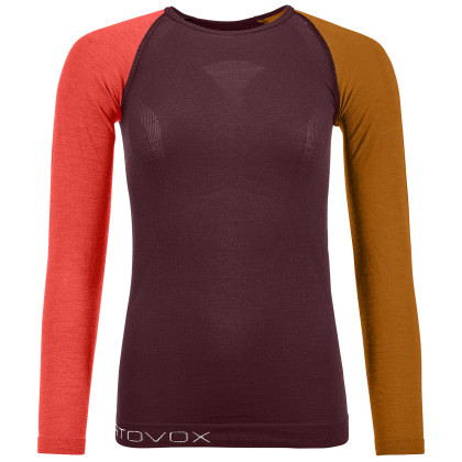 Koszulka damska Ortovox 120 Comp Light Long Sleeve W bordowy winetasting