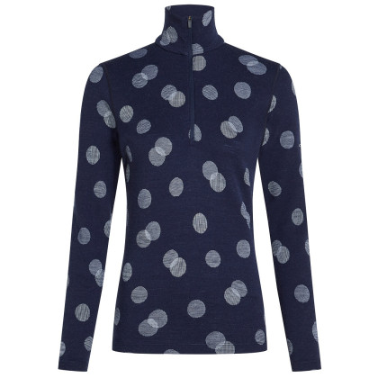 Bluza damska Icebreaker W Mer 260 Vertex LS Half Z FallFl ciemnoniebieski Midnight Navy/Snow/J