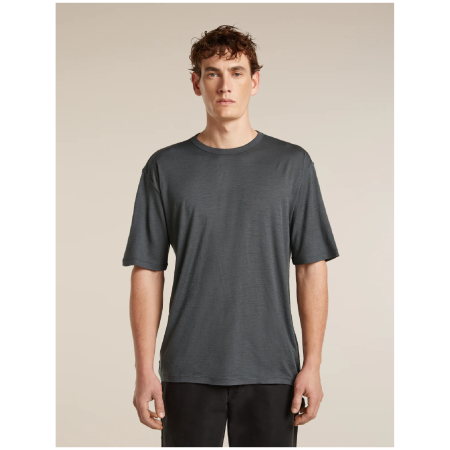 Męska koszulka Icebreaker Merino 150 Tech Lite SS Relaxed Tee ciemnoszary OBSIDIAN