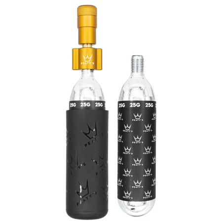 Pompka Peaty´s Holeshot Co2 Pumpa + Bombičky 2 Ks - Mtb żółty Bourbon