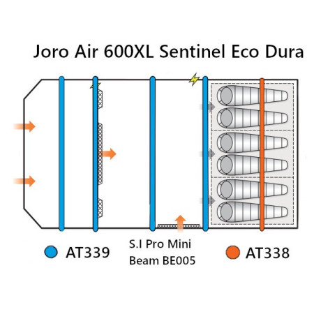 Zapasowa dętka Vango Airspeed S.I Pro Tube 685 x 10 cm - AT339