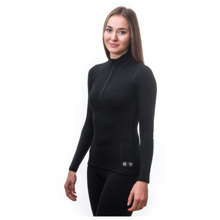 Damska koszulka Sensor Merino DF z zamkiem