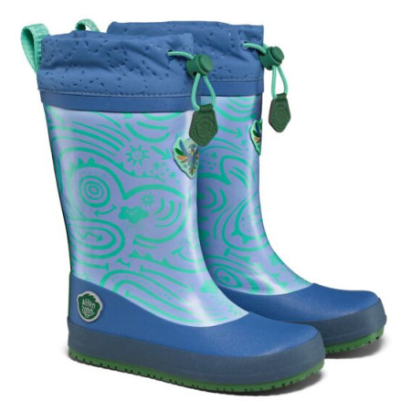 Kalosze dziecięce Affenzahn Rainboot Vegan Puddly Bird of Paradise niebieski/pomarańczowy Bird of Paradise