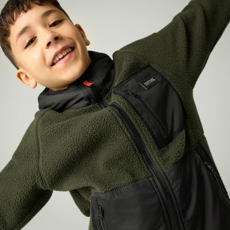 Bluza dziecięca Regatta Munro Hybrid Jacket DarkKhak/Blk