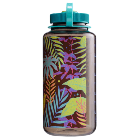 Butelka Nalgene Wide Mouth Psychedelic Botanical 1000 ml zielony/niebieski Woodsman/Botanical Ferns