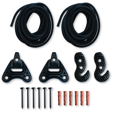 Lina montażowa La Siesta Uchycení sítě Universal Rope czarny Black