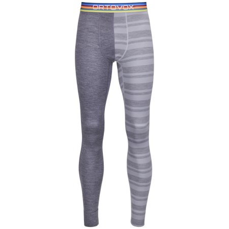 Męskie kalesony Ortovox 185 Rock'N'Wool Long Pants M szary Grey Blend