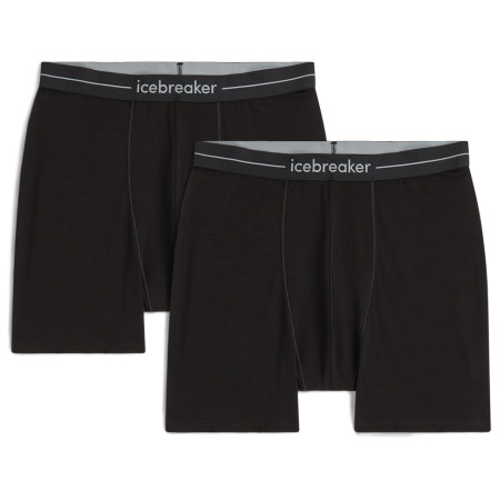 Męskie bokserki Icebreaker Men Merino 150 Anatomica Boxers 2 Pack czarny Black