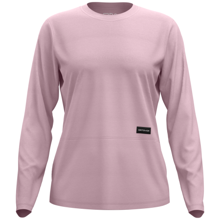 Damska koszulka Ortovox 185 Merino Patch Long Sleeve różowy Dawn Rose