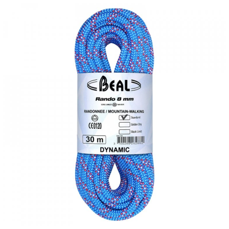 Lina wspinaczkowa Beal Rando 8 mm (48 m) niebieski BLUE