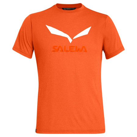 Koszulka męska Salewa Solidlogo Dri-Rel M S/S Tee czerwony/pomarańczowy RedOrangeMelange