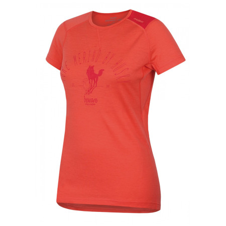 Damska koszulka Husky Merino 100 kr. rukáv Sheep różowy Peach