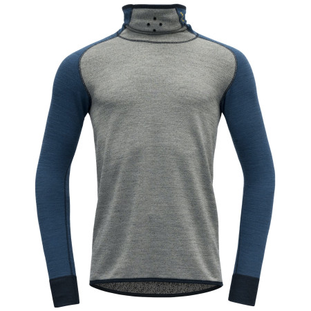 Męska koszulka Devold Kvitegga Merino 230 H. Neck szary/niebieski Ink