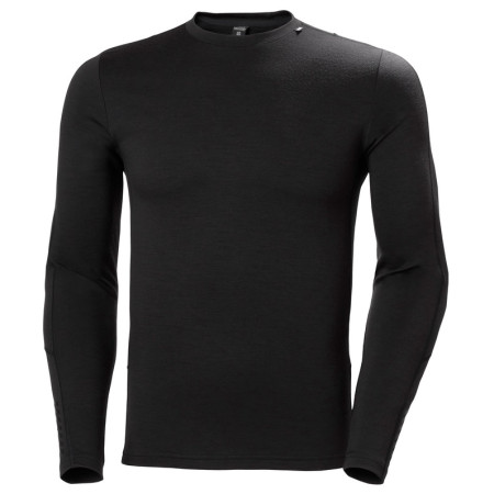 Męska koszulka Helly Hansen Lifa Merino Lightweight Crew czarny Black