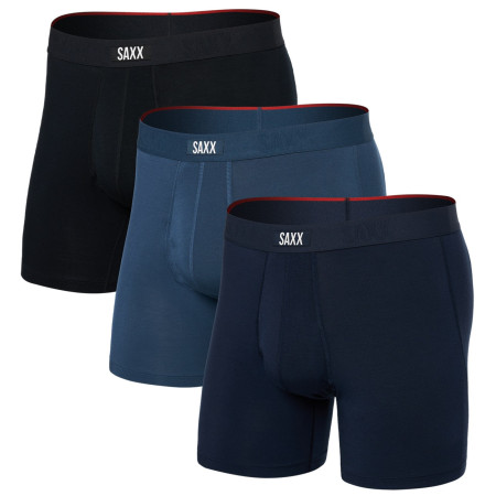 Męskie bokserki Saxx Vibe Xtra Soft Comfort Boxer Brf Fly 3Pk ciemnoniebieski dark denim/navy/black