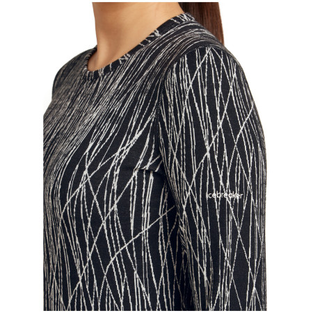 Damska koszulka Icebreaker Women Merino 260 Tech Vertex LS Crewe Delta Lines AOP