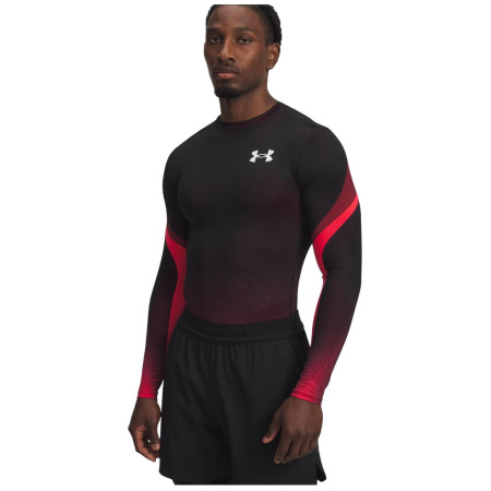 Koszulka męska Under Armour Heatgear Sub Crew Ls czerwony/czarny Red/Black/White