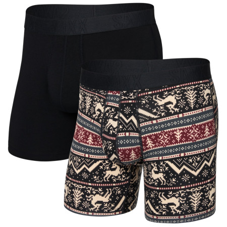 Męskie bokserki Saxx Droptemp Cooling Cotton Boxer Brf Fl 2Pk czarny caribou/black