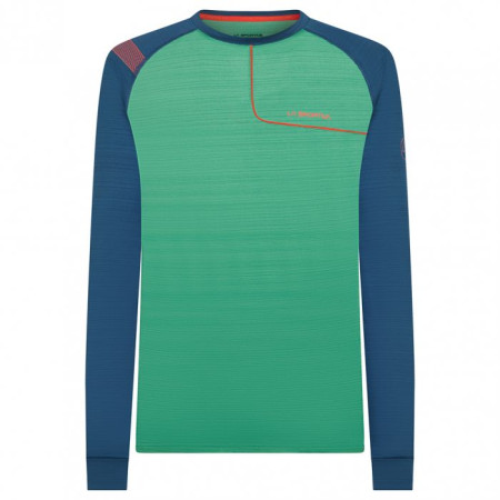 Koszulka męska La Sportiva Tour Long Sleeve M 2021 zielony/niebieski GrassGreen/Opal