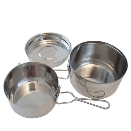 Menażka ze stali nierdzewnej Yate 3 częściowa menażka ze stali nierdzewnej Basic