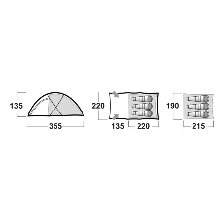 Namiot turystyczny Husky Felen 3-4