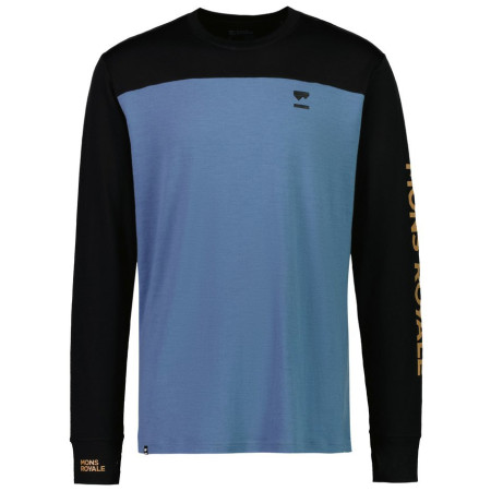Męska koszulka Mons Royale Yotei LS niebieski/czarny Black / Blue Slate