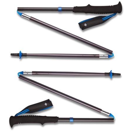 Kije trekkingowe Black Diamond Distance Z Poles czarny/niebieski Pewter