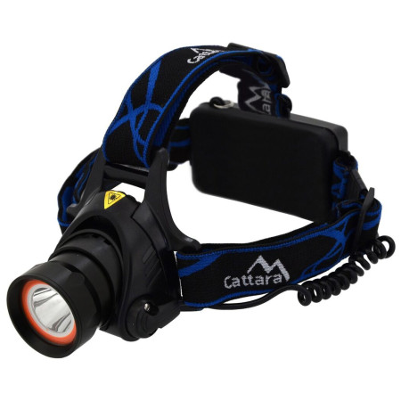 Czołówka Cattara LED 400lm (1x XM-L+15x SMD) czarny/niebieski černá modrá