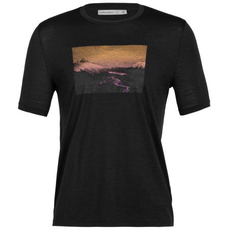Koszulka męska Icebreaker Men Tech Lite II SS Tee Mountain Mantra czarny black