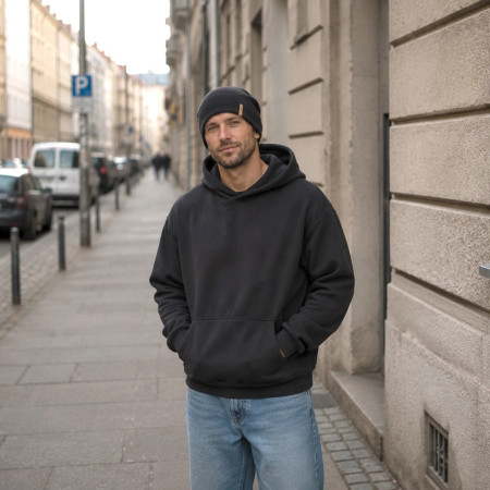 Dzianinowa czapka z merynosów Kama A160